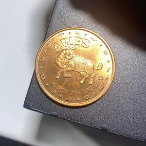 Copper collectible coin - zodiac - Aries